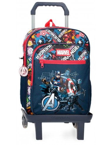 29925T1 MOCHILA ADAP.40CM.2C.C/CARRO MARVEL LEGENDARY AVENGE